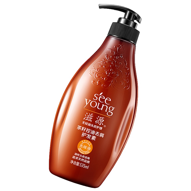 滋源 535ml 茶籽去屑洗头水 油性 1瓶装(单位:件)