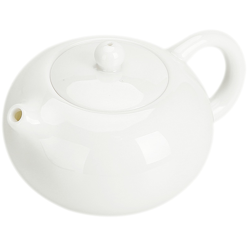領藝 德化白瓷茶壶陶瓷日式简约羊脂玉猪油白功夫茶具 伍华西施壶