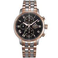 英纳格(ENICAR)经典系列时尚简约休闲商务钢带自动机械男士手表3168/50/351GCMB