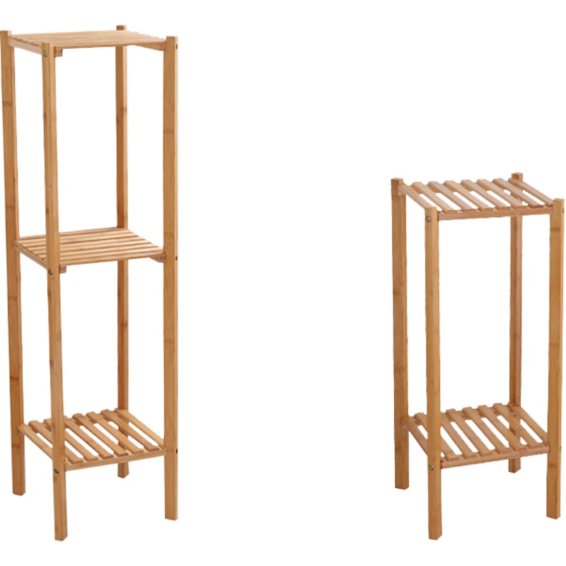 邦禾 多层花架创意阳台多肉吊兰花盆架楠竹田园客厅落地花架子