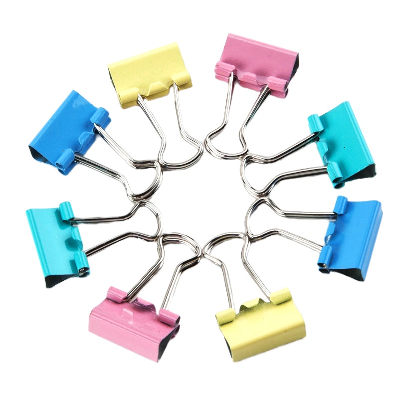 企购优品 彩色长尾夹25mm 48支