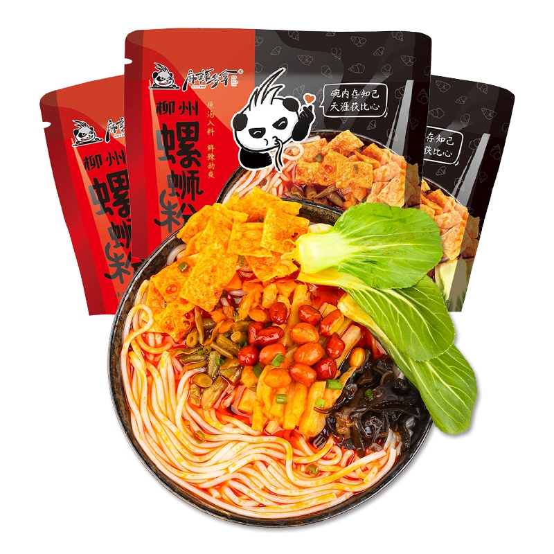 麻辣多拿 地道柳州螺蛳粉米粉方便速食 螺丝粉300g*3袋
