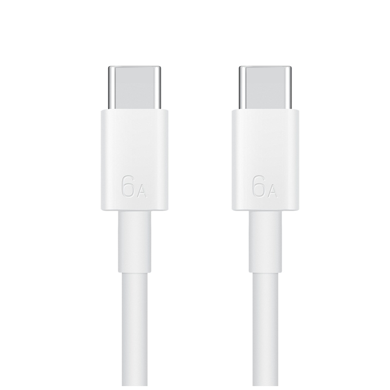 HUAWEI/华为 原装6A数据线 USB Type-C 转USB Type-C 1.8m线长 支持66W 白色