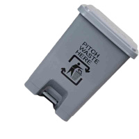 加厚 30L灰色垃圾桶脚踏款