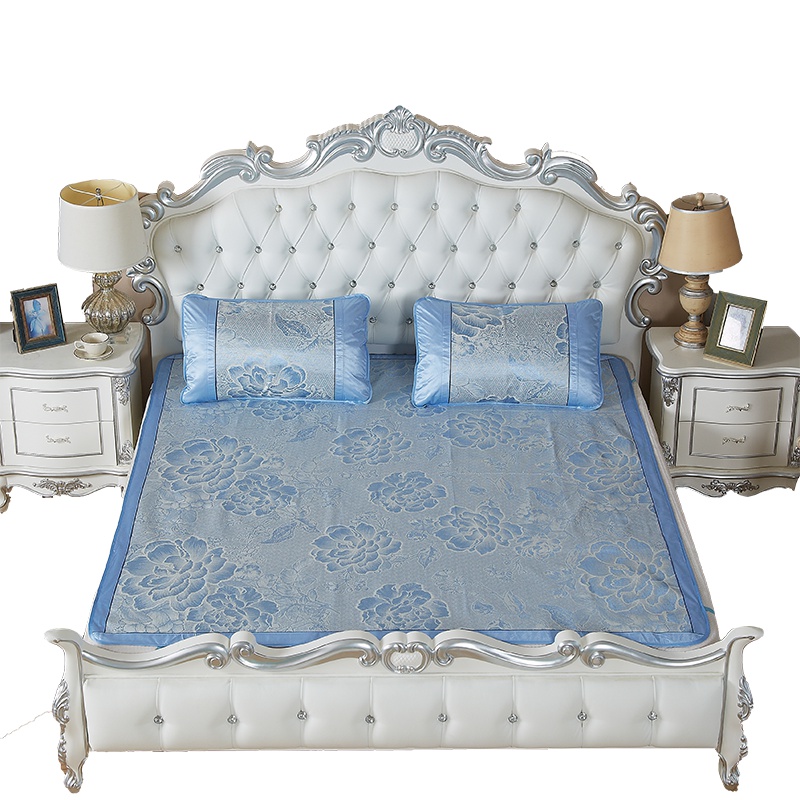 恒源祥家纺凉席套件三件套 1.8m床折叠席子宿舍冰丝席