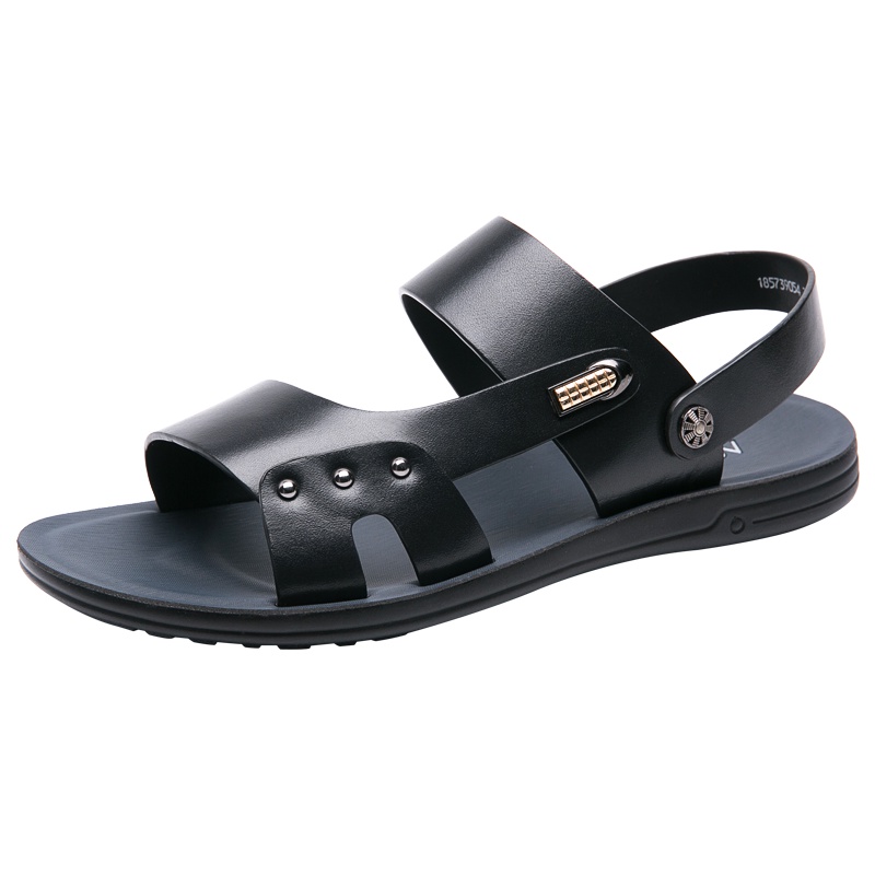 奥康凉鞋夏季热卖沙滩鞋牛皮防滑休闲两用拖鞋男青年潮鞋