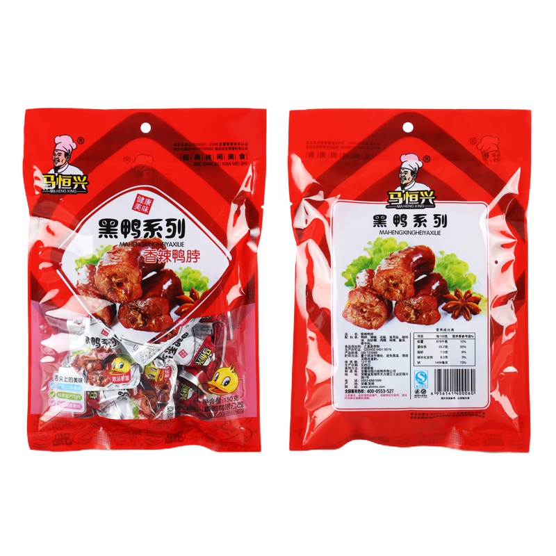 【中华特色】无为馆 马恒兴牌 无为马记香辣鸭脖150g安徽无为特产 休闲零食开袋即食 华东