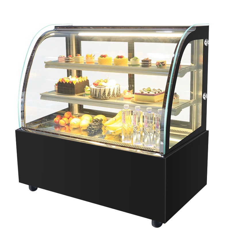 友田YOUTIAN蛋糕展示柜商用玻璃甜品柜西点面包柜冷藏熟食水果保鲜柜弧形JX-1.2WFH