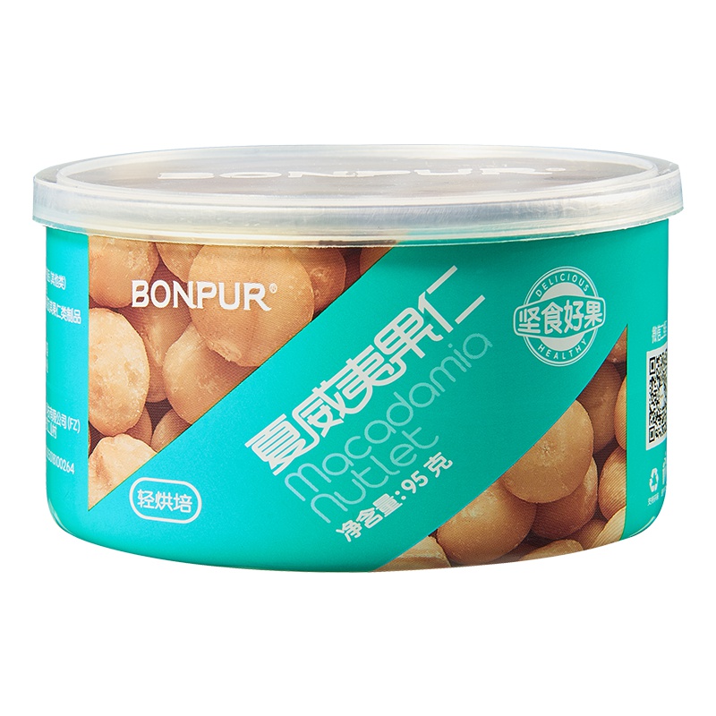 坚食好果每日坚果混合罐装干果孕妇零食特产原味无壳夏威夷果仁95g