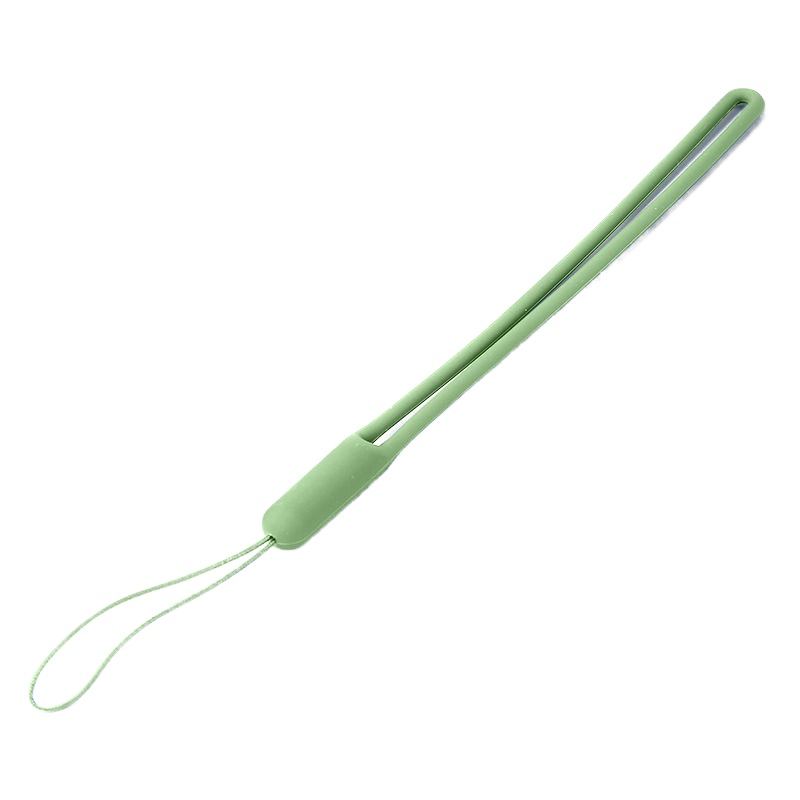 手机挂绳液态硅胶手绳挂脖挂绳手机链U盘水杯挂绳短款手腕男女款 抹茶绿 长款(挂绳)