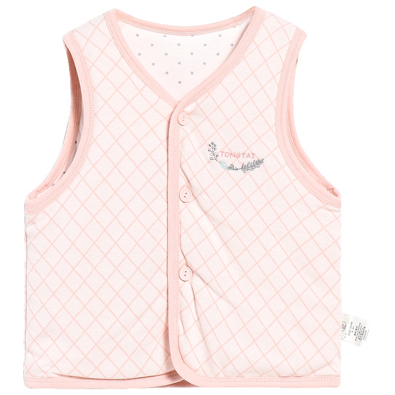 童泰TONGTAI婴童马甲/背心秋冬季婴儿纯棉马甲3-18个月宝宝棉马夹男女通用加棉背心80cm