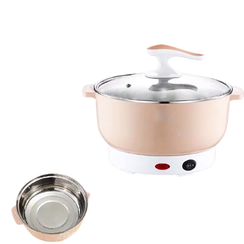 学生宿舍小电锅电火锅寝室锅多功能古达家用电炒蒸煮一体锅2-3人4 20cm不锈钢_不可煎炒_无赠品