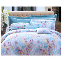 金誉罗莱家纺四件套全棉纯棉简约条纹北欧床单款