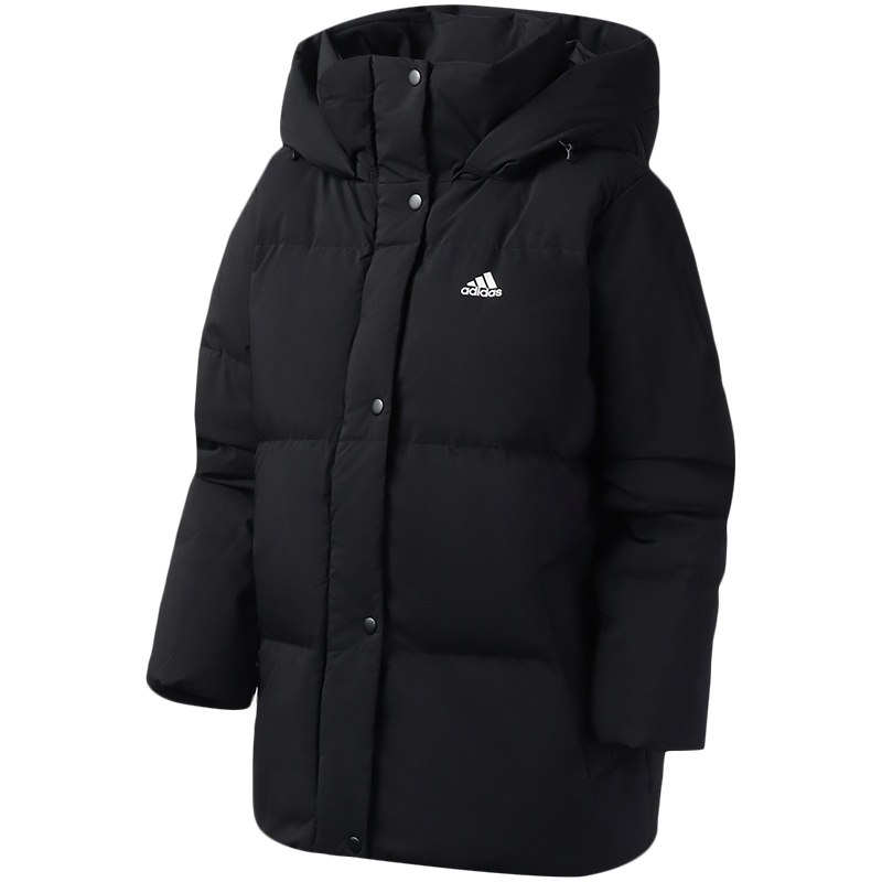 阿迪达斯女服羽绒服保暖连帽羽绒服户外休闲运动服EH3985