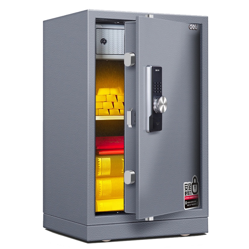 得力保险箱/柜系列3646电子保管箱 迷你家用 入墙电子密码保险柜 可固定保险箱