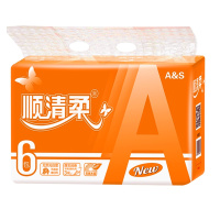顺清柔 抽纸 三层85抽*6包小规格卫生纸纸巾软抽(小规格)国产