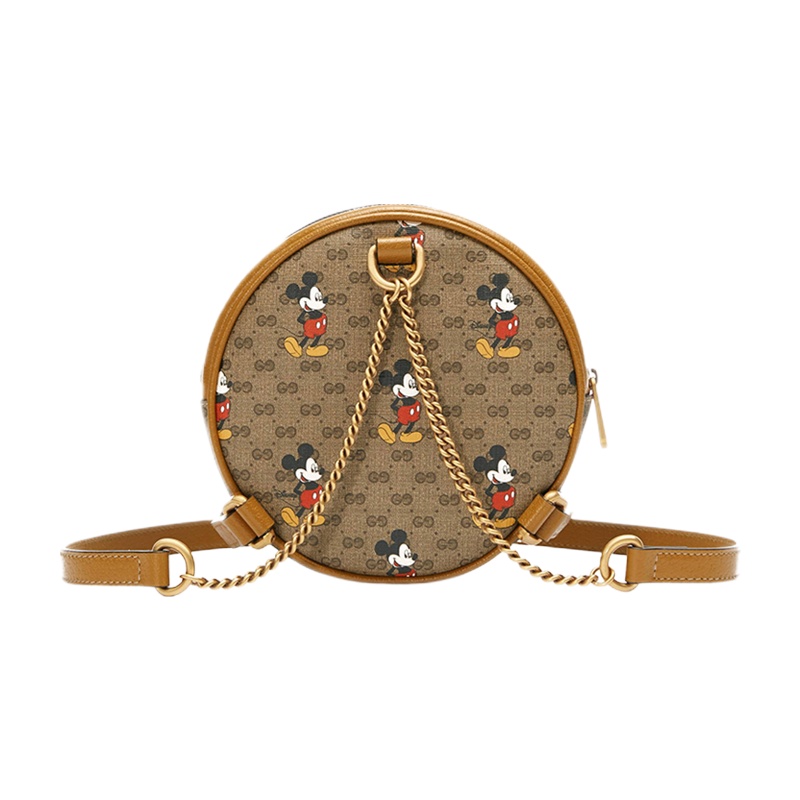 GUCCI 古驰 女士棕色米奇图案双肩背包 603730-HWUBM-8559