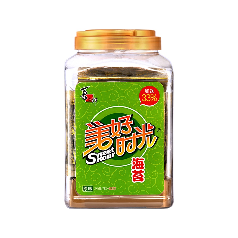 喜之郎 美好时光 原味海苔 75g加赠25g 健康零食 即食紫菜
