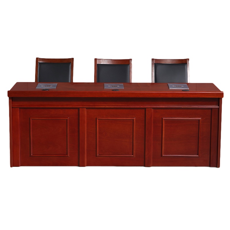 创世人 办公家具油漆主讲台演讲台主持台长条桌会议台桌接待台两人主xi桌