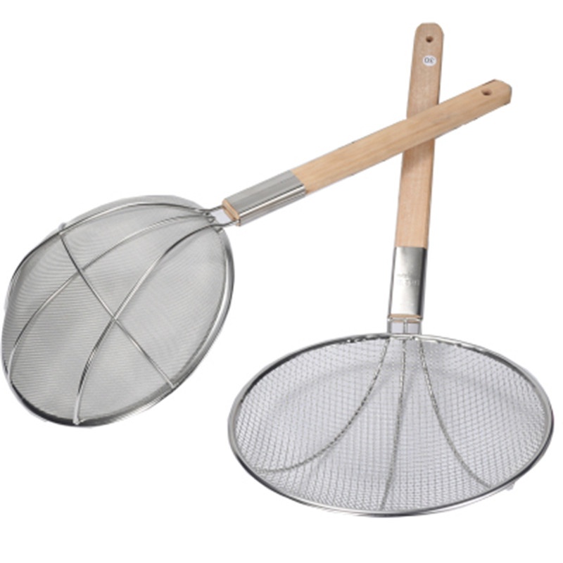 家用不锈钢漏勺笊篱过滤油渣药渣汤渣葡萄酒过滤勺果汁豆浆网7#