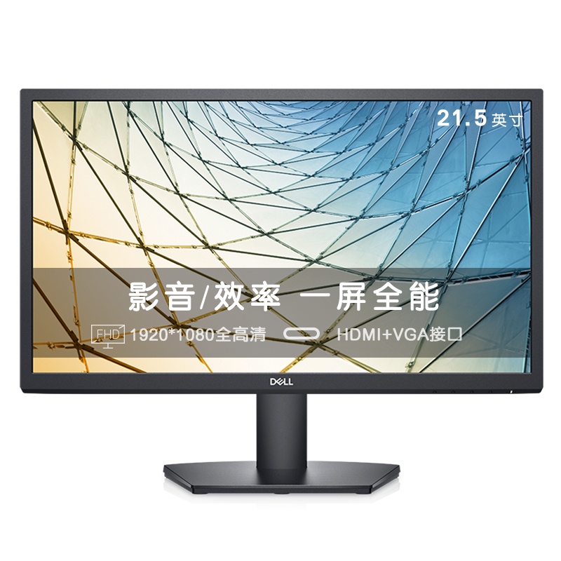 戴尔(DELL)SE2216H升级款 21.5英寸 低蓝光 1670万色 3000 : 1 可壁挂 办公家用 电脑显示器 SE2222H