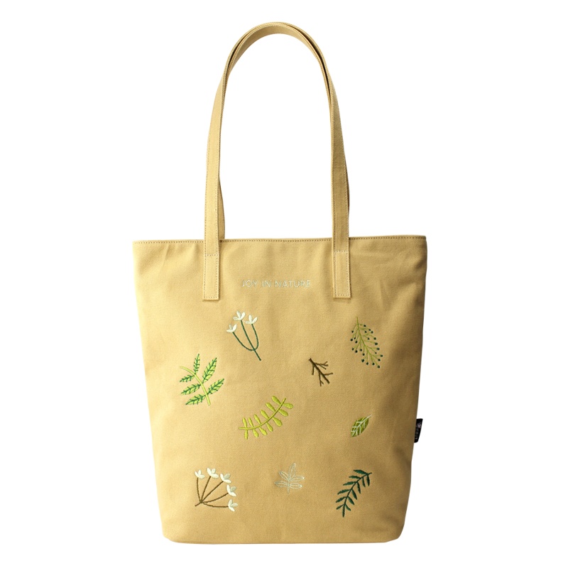 花间公主纤草2021新春季刺绣文艺清新单肩包手提帆布女包托特休闲包