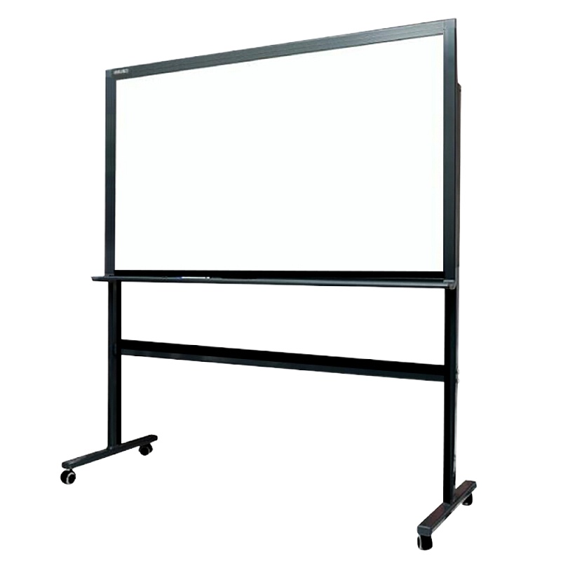 得力(deli)8739玻璃带架子H型支架白板 办公会议写字板 黑板 90*180cm