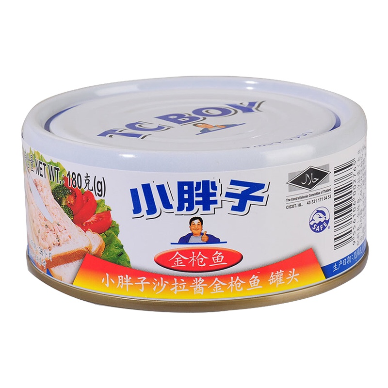 小胖子蛋黄酱金枪鱼罐头180g