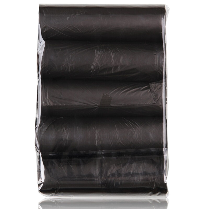 得力(deli)办公生活垃圾袋50*60cm 垃圾分类 办公用品 黑色33071 5卷(150只)