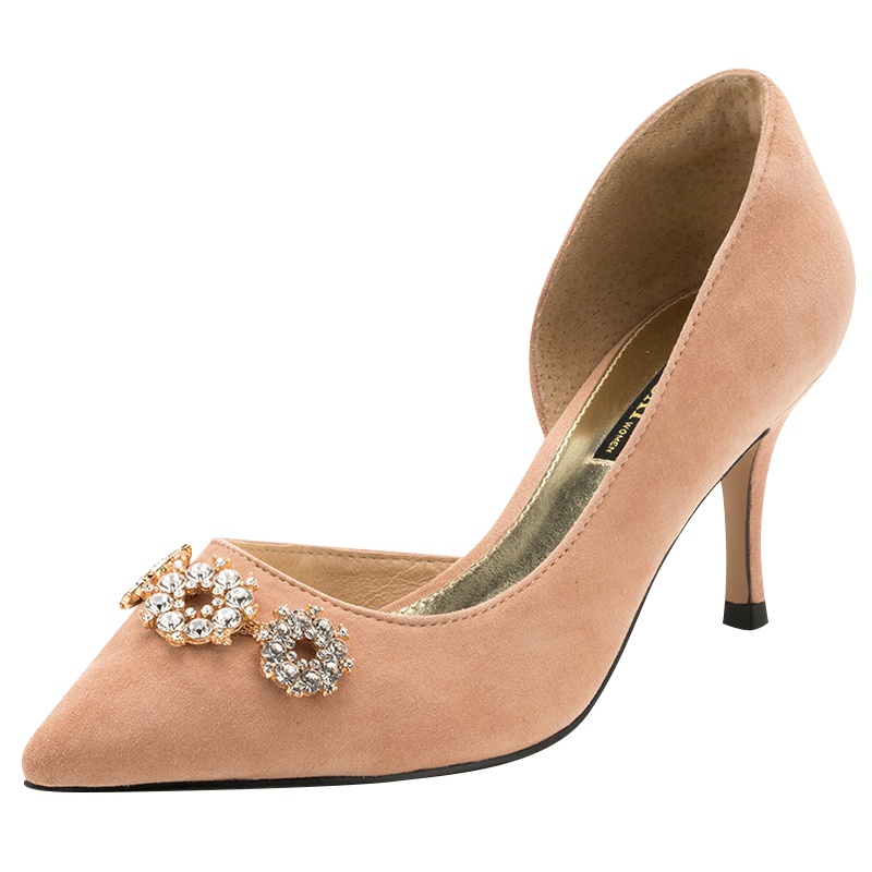 ST&SAT/星期六尖头浅口细跟侧空女高跟单鞋SS81114157