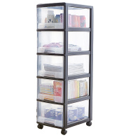 收纳箱柜子抽屉式塑料整理神器透明盒5层 32*42*103