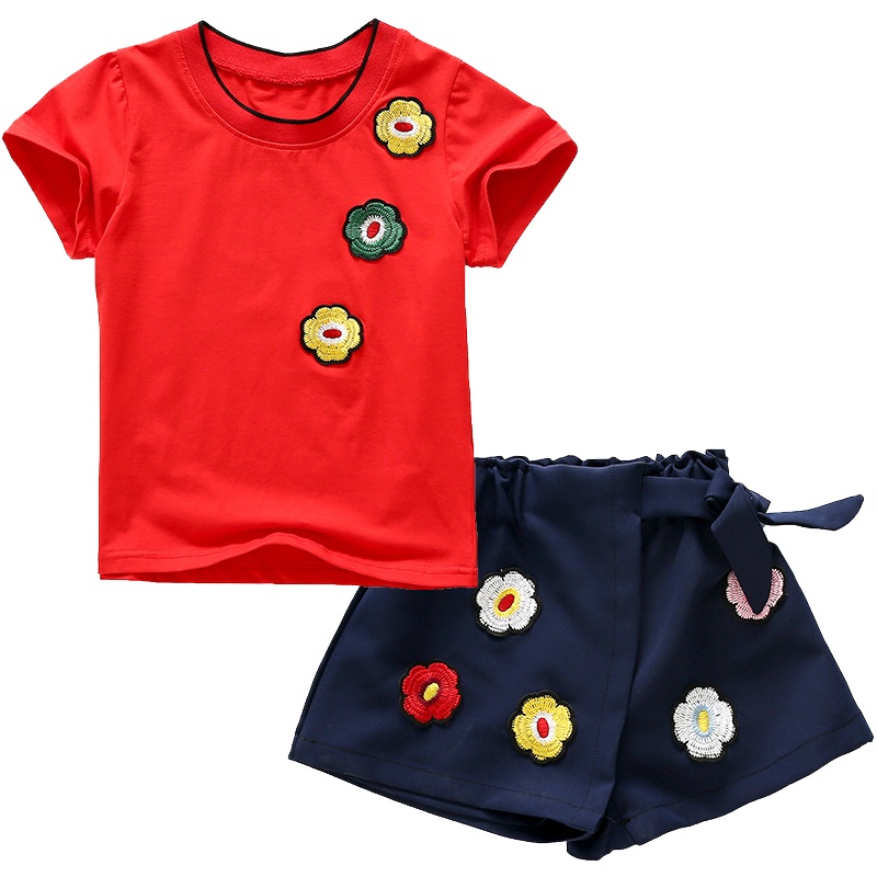 高品质儿童套装2件套 100-160CM中大儿童新款男孩衣服儿童短袖两件套潮童装 AWANHOO2120