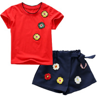 高品质儿童套装2件套 100-160CM中大儿童新款男孩衣服儿童短袖两件套潮童装 AWANHOO2120