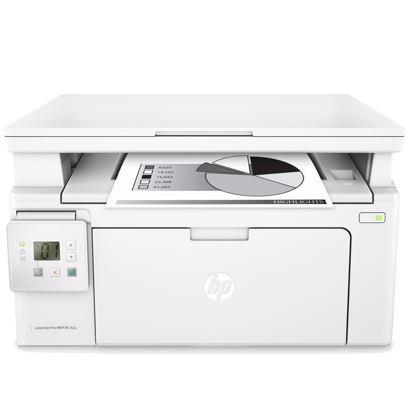 惠普(HP)LaserJet Pro M132A黑白A4激光一体机(打印 复印 扫描)(尊享服务)