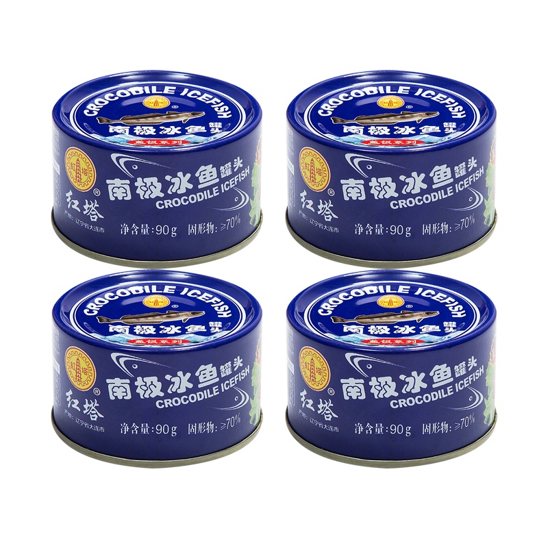 红塔南极冰鱼罐头（五香）即食下饭方便速食产品90g*4罐