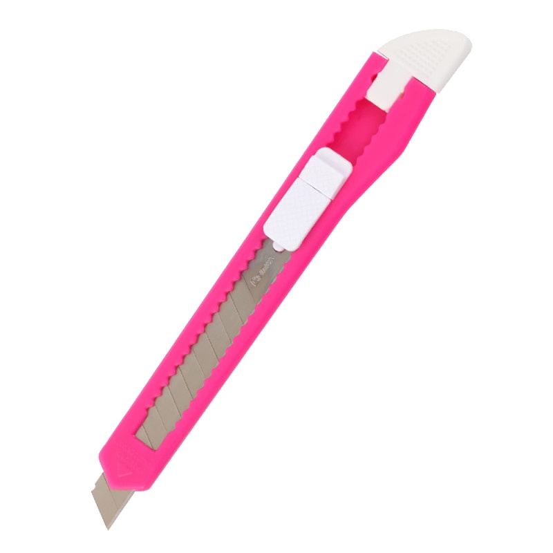 齐心(comix)B2825美工刀10把 9mm小号炫彩雕刻刀 裁纸刀小刀 裁剪刀 办公用品 裁剪用品剪/刀/尺