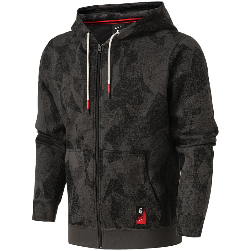 NIKE耐克男装夹克连帽细绒开衫外套休闲运动服AJ3386 L AJ3386-010黑+黑