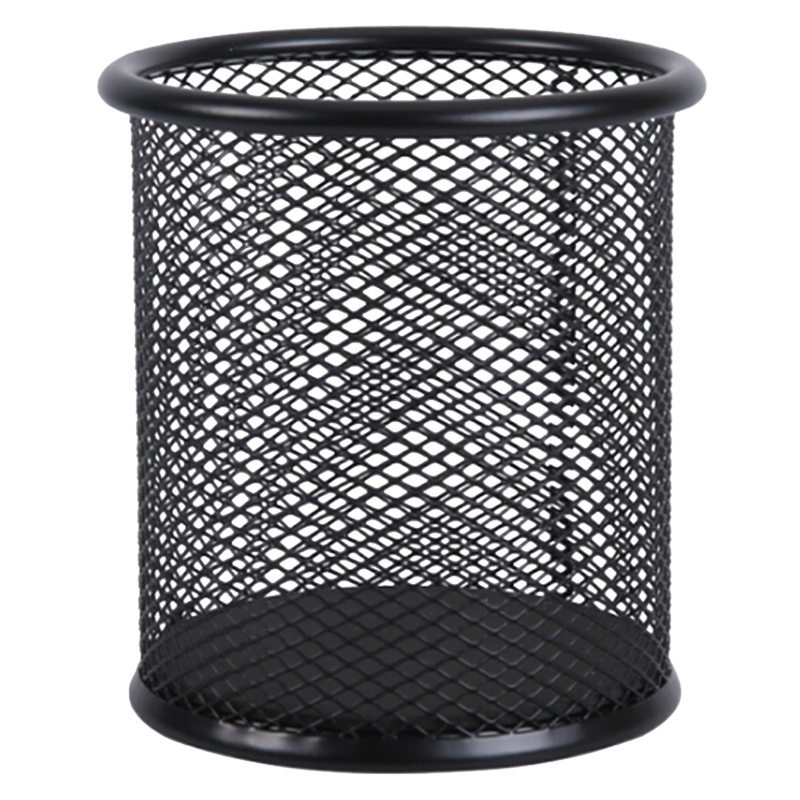 晨光(M&G)ABT98404圆形金属笔筒2个 网格铁笔筒 圆形收纳笔座 网纹笔插 办公用品