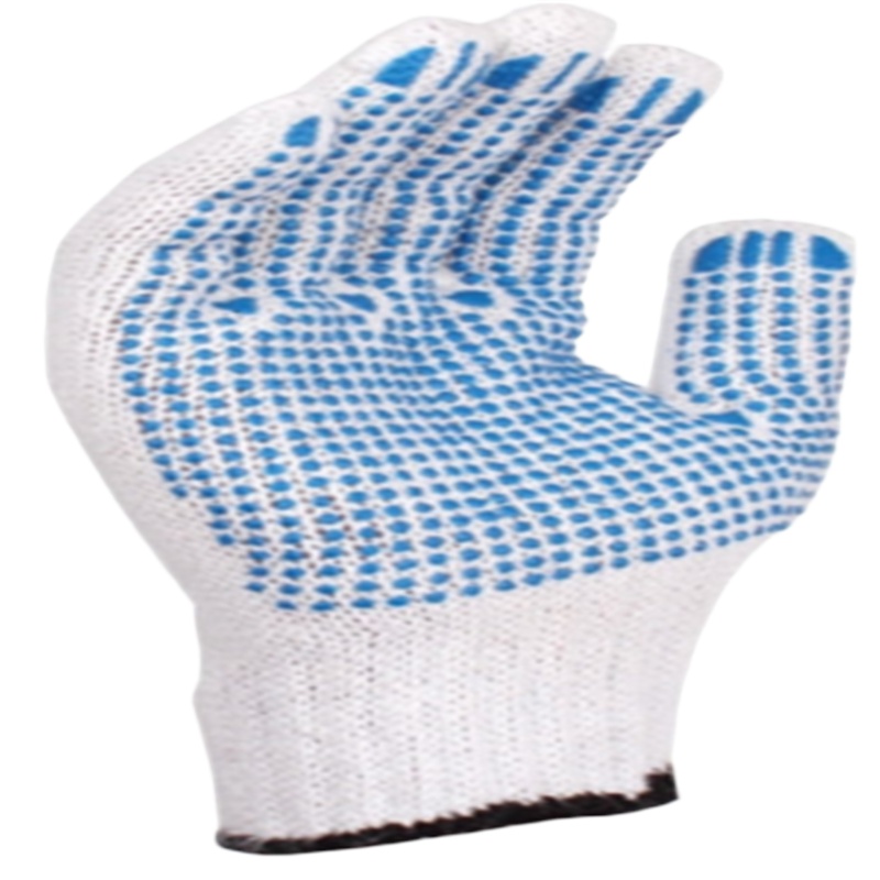 代尔塔 208006 PVC点塑手套 白色