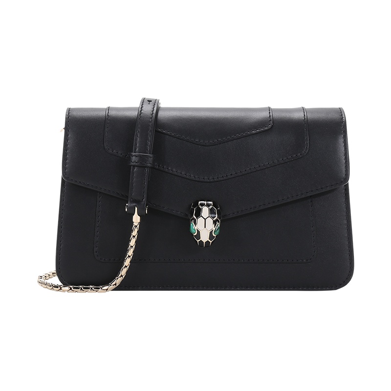 宝格丽 BVLGARI 女士 SERPENTI FOREVER系列牛皮蛇头扣单肩斜挎包手拿包290838