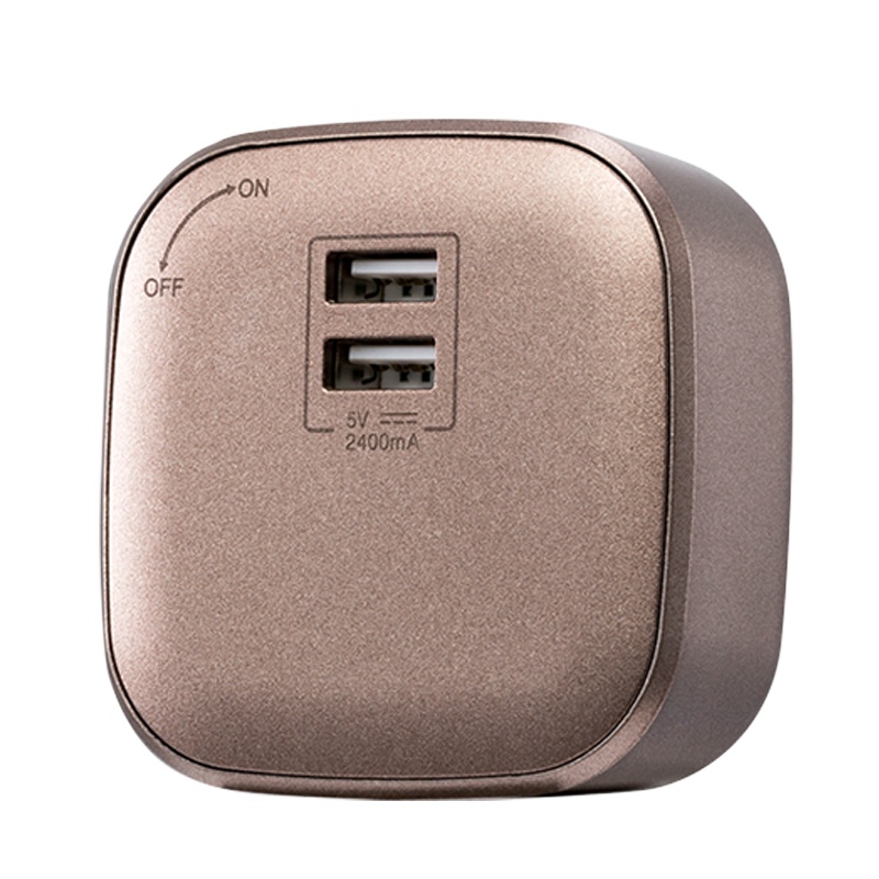 海锚电力轨道插座明装壁挂式可移动多功能家用嵌入式厨房专用滑动插座接线板[香槟金USB插座]