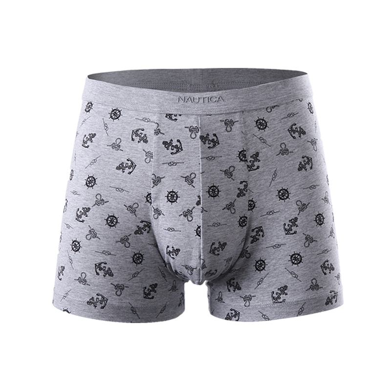 诺帝卡/Nautica印花特纺精棉舒适平角内裤男