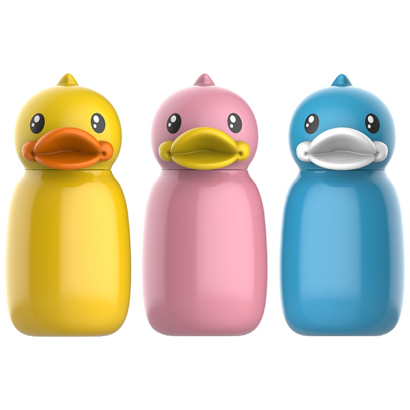 Face保温杯 BD-V1HS黄色小黄鸭 330ml 316不锈钢内胆 三重保温可爱立体表情杯盖 男女通用迷你保温杯子