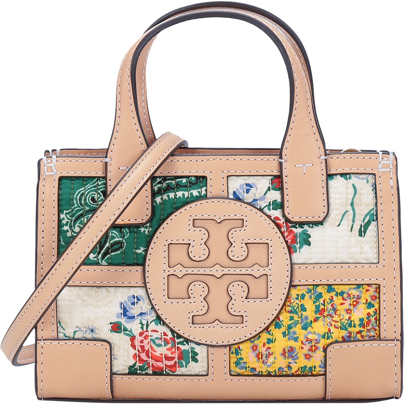 TORY BURCH 托里·伯奇 女士 ELLA PRINTED系列织物配皮手提单肩斜挎包 71990