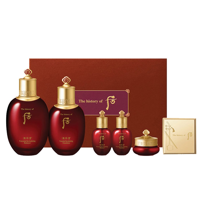 [韩国新版护肤套装]Whoo 后 津率享 红华凝香 护肤6件套 补水保湿