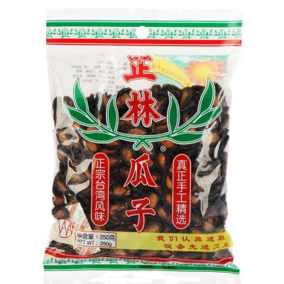 正林 3A黑瓜子250g*4 袋装 坚果炒货零食干果大桶原味年货礼品