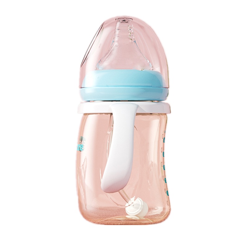 伊斯卡尔(Easy Care)180ml企鹅造型婴儿奶瓶PPSU宽口宝宝吸管奶瓶防胀气耐摔大容量防胀气防呛奶蓝色奶瓶