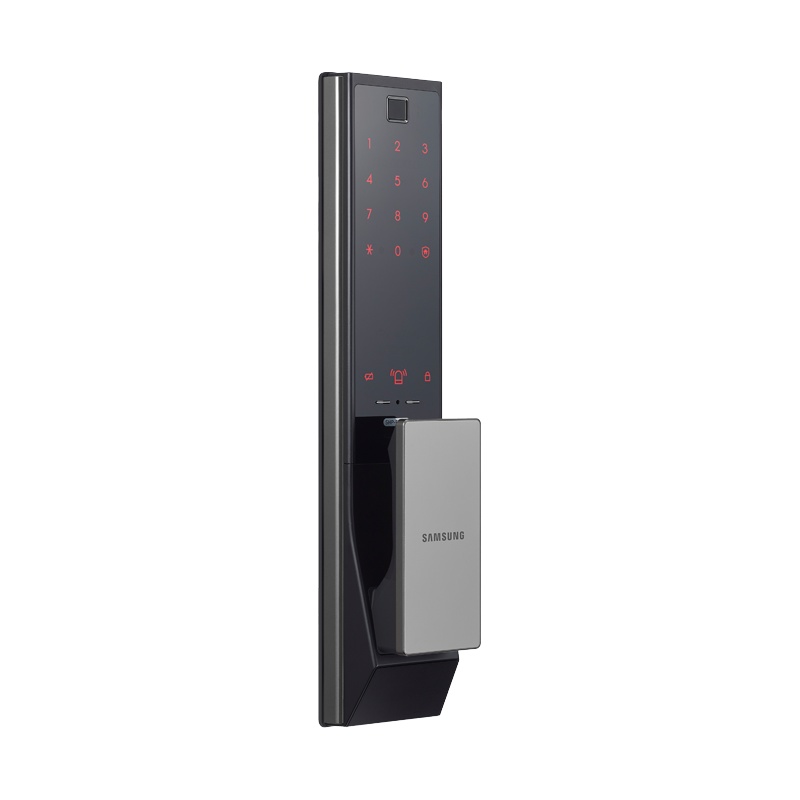 三星(SAMSUNG)智能家用防盗门锁指纹密码锁电子门锁蓝牙解锁 SHP-DP738 拉丝银