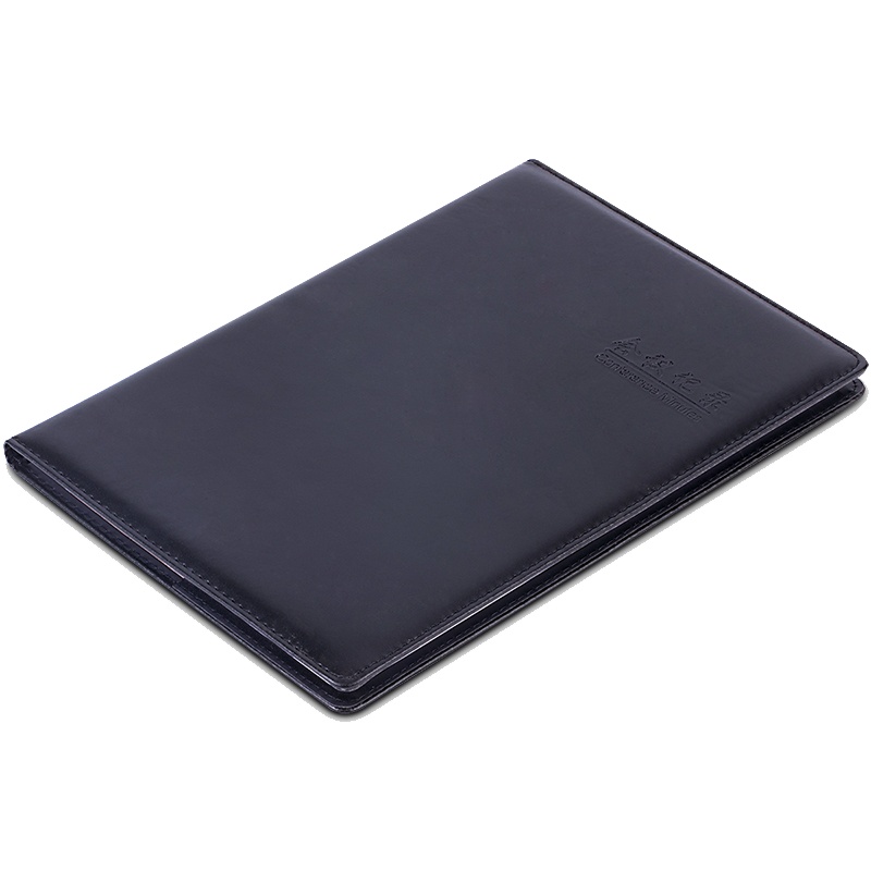 得力(deli)7949会议记录本 81-120页皮面本/记事本 黑色B5