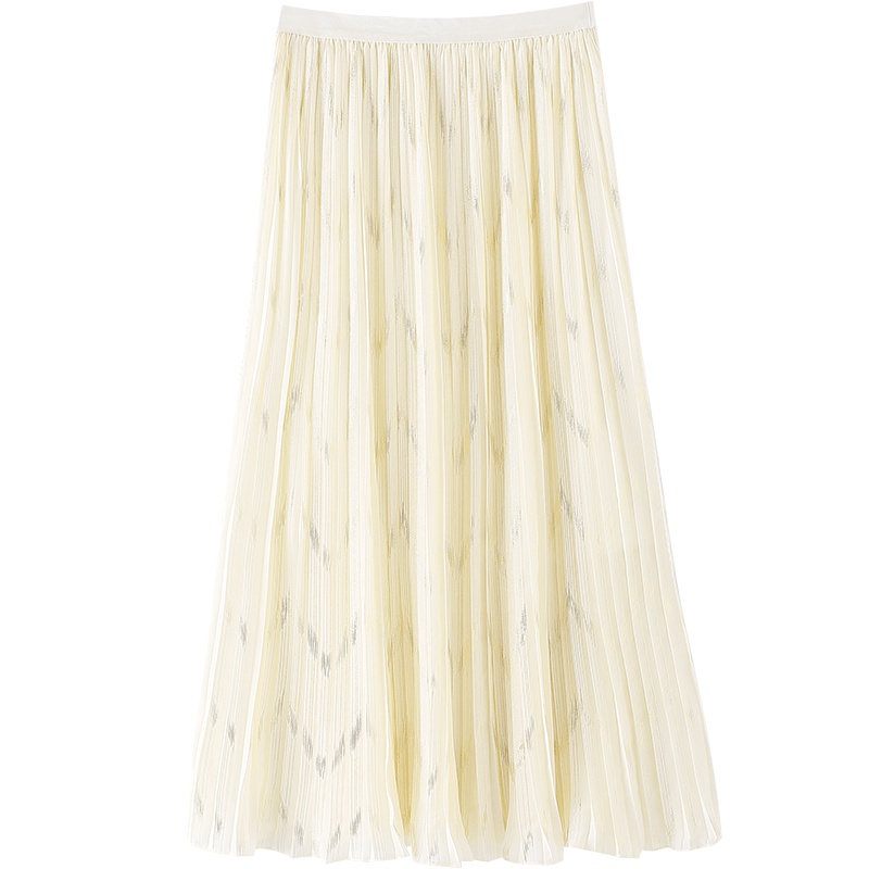 OSA欧莎2019新款夏百褶半身裙女中长款a字裙高腰显瘦适合胯大腿粗